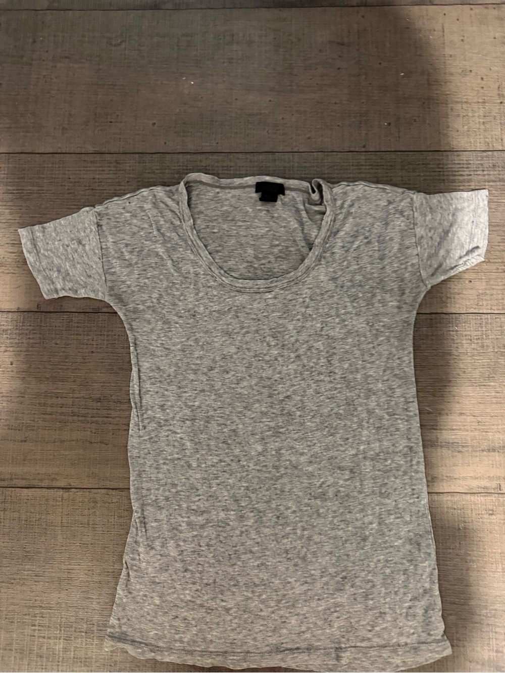 J. Crew Heather Gray Short Sleeve Scoop Neck Tee